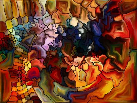 Colorful Stained Glass Stock Illustration