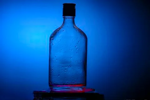 Colorful stains on the water close up Stock Photos