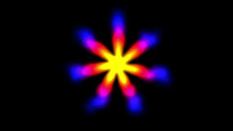 Colorful Star Burst Explosion with Luma Matte on Black Background Stock Footage 346176130