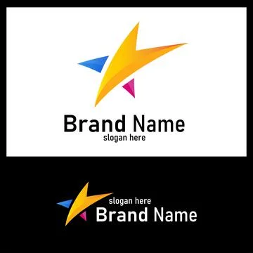 Colorful star logo design element. Logo star Stock Illustration