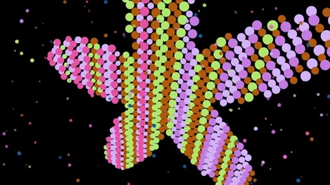 Colorful Star Pattern Animation with Circles. Stock Footage 329484269