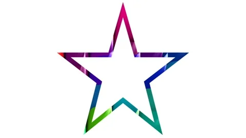 Colorful star-shaped frames, to hold text and photos Stock Footage 137072692