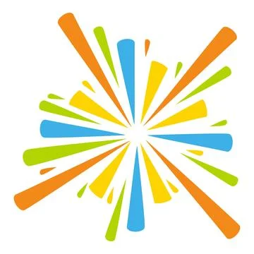 Colorful starburst design exploding with vibrancy and energy 스톡 일러스트