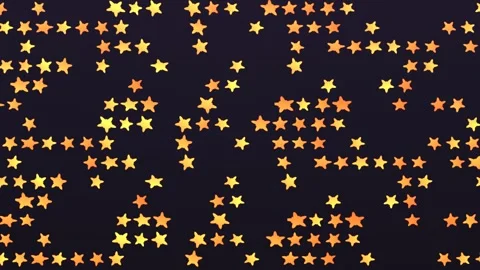 Colorful stars on a dark background in a random pattern Stock Footage 338322756