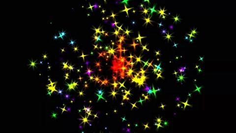 Colorful stars extraction motion graphics with night background Stock Footage 160911684