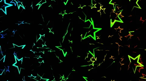 Colorful Stars Loop Stock Footage 41345361