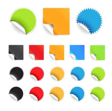 Colorful sticker Stock Illustration