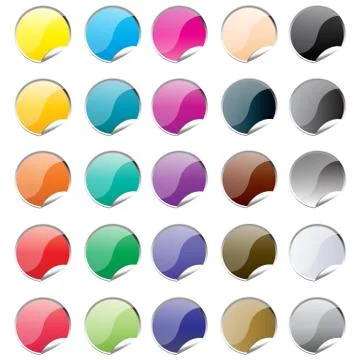 Colorful of sticker set Stock Illustration