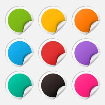 Colorful Sticker set Stock Illustration