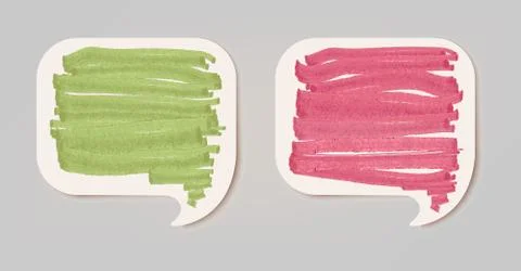 Colorful sticker speech bubbles. vector. Illustrazione stock