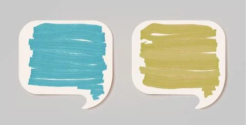 Colorful sticker speech bubbles. vector. Stock Illustration