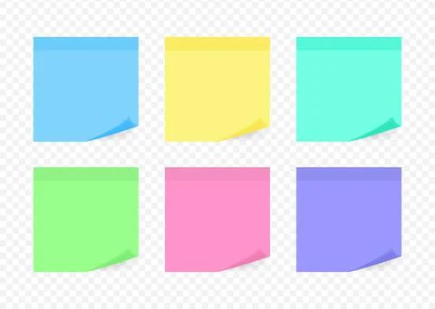 Colorful sticky note, vector illustration. Stock Illustration