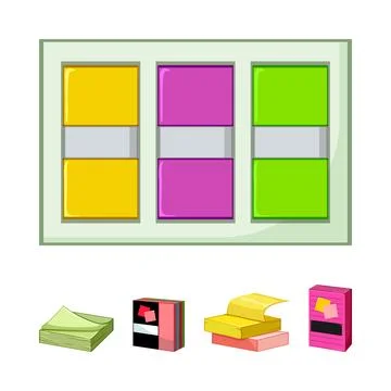 Colorful sticky notes and reminder pads illustration Stock Illustration