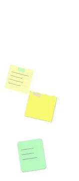 Colorful sticky notes with calendar and to-do lists Stock Illustration