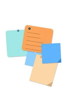 Colorful sticky notes with calendar layout Stock Illustration