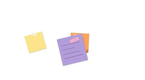 Colorful sticky notes with calendar layout Stock Illustration