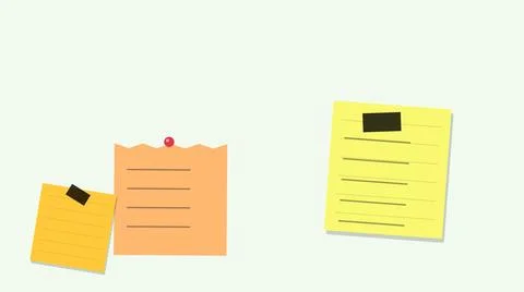 Colorful sticky notes with checklist on a flat surface Stock Illustration
