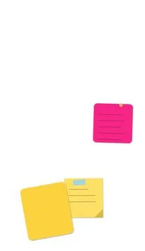 Colorful sticky notes with corner flags Stock Illustration