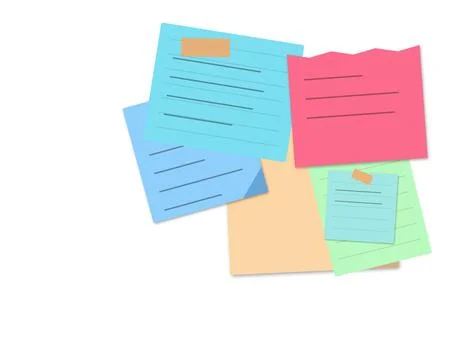 Colorful sticky notes with dots design Illustrazione stock