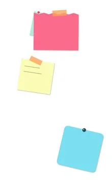 Colorful sticky notes with emojis isolated 库存插图