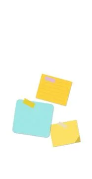 Colorful sticky notes floating in air 스톡 일러스트