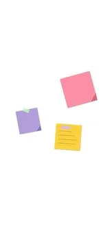 Colorful sticky notes floating isolated 스톡 일러스트