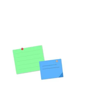 Colorful sticky notes with icons on plain background Stock Illustration