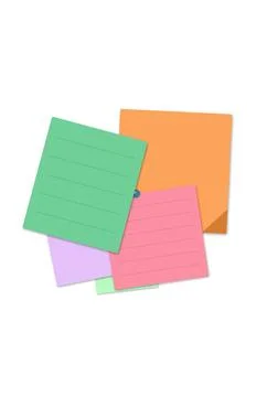 Colorful sticky notes overlapping each other Stock Illustration