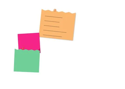 Colorful sticky notes on plain background Stock Illustration