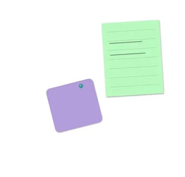 Colorful sticky notes on plain background Stock Illustration