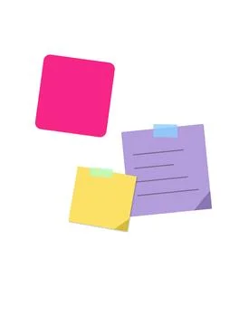 Colorful sticky notes on plain background Stock Illustration