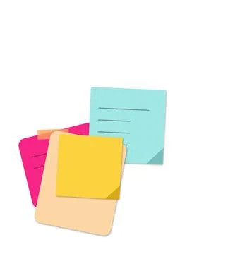 Colorful sticky notes stack illustration Stock Illustration