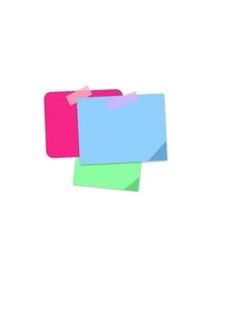 Colorful sticky notes stacked together Stock Illustration
