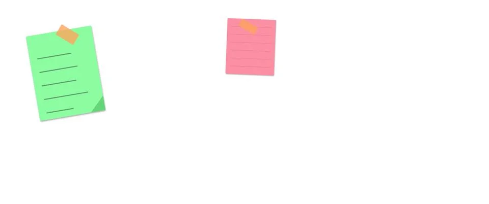 Colorful sticky notes with tabs isolated Stock Illustration