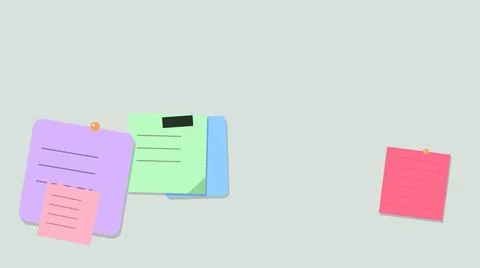 Colorful sticky notes with text floating together Stockillustratie