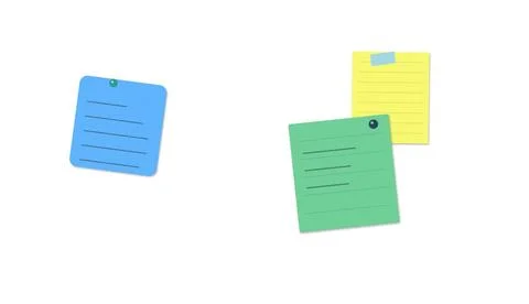 Colorful sticky notes with text isolated Stock Illustration