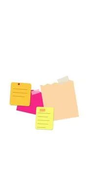 Colorful sticky notes with text on pegboard Stock Illustration