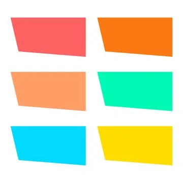 Colorful sticky notes vector design features a set of blank paper labels Stock Illustration