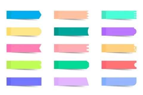 Colorful sticky notes vector Stock Illustration