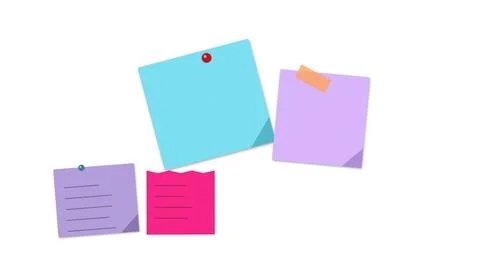 Colorful sticky notes on a wall Stock Illustration