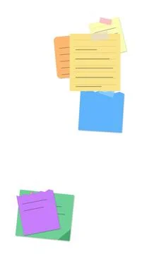 Colorful sticky notes on a white background Stock Illustration