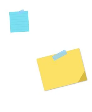 Colorful sticky notes on a white background Stock Illustration