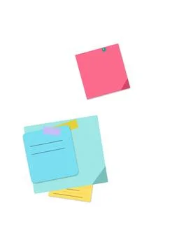 Colorful sticky notes on a white background Stock Illustration