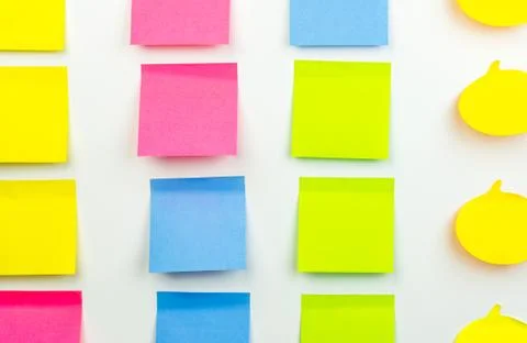 Colorful sticky post it notes Stock Photos
