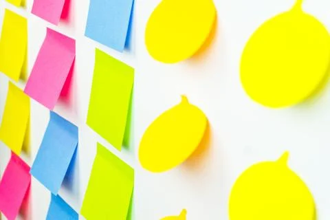 Colorful sticky post it notes Stock Photos