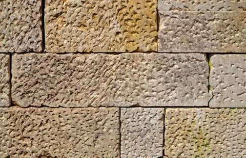 Colorful stone wall background Stock Photos