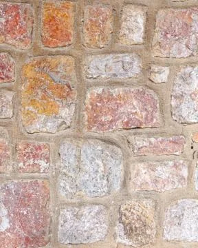 Colorful stone wall seamless pattern Stock Photos