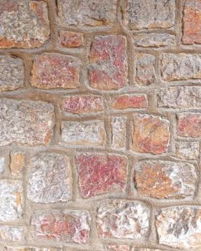 Colorful stone wall seamless pattern Stock Photos