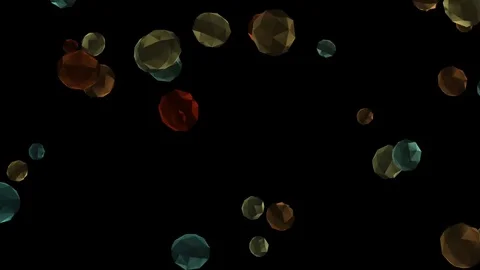 Colorful Stones Are Falling Down Abstract Background Vídeo Stock 76598973