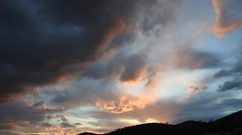 Colorful Storm Clouds Stock Footage 62550825